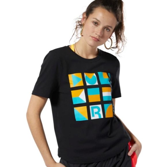 Reebok Tops - ⛔️SOLD⛔️ REEBOK Gigi Hadid Graphic T-Shirt Black L